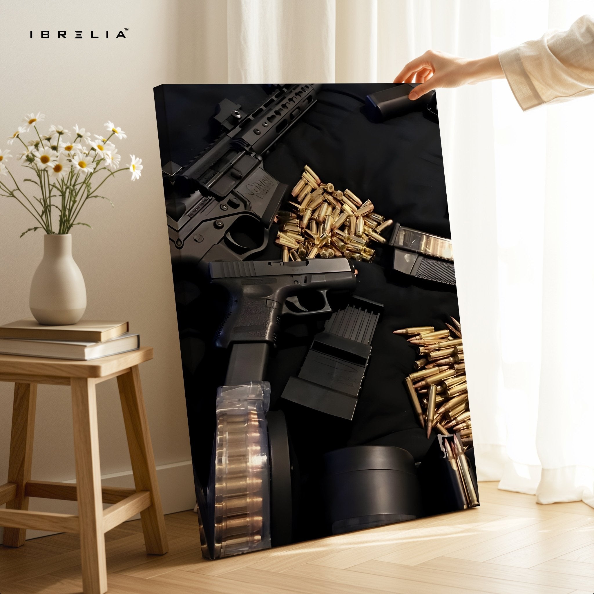 Tactical Weapons & Ammunition 4K Ultra Wrap Frame Wall Art in Pakistan | IBRELIA™ - IBRELIA