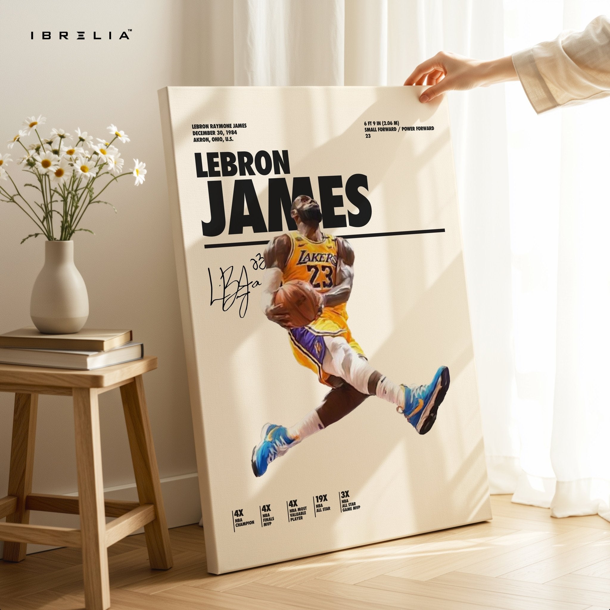 LeBron James Lakers Dunk – 4K Ultra Wrap Frame Wall Art in Pakistan | IBRELIA™ - IBRELIA