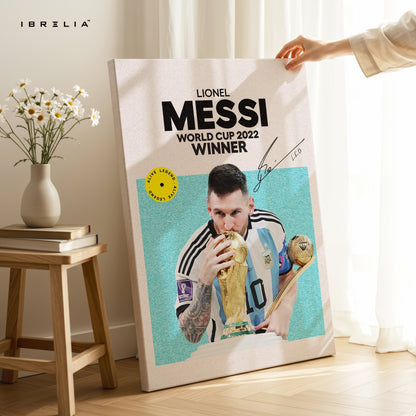 Lionel Messi World Cup 2022 Winner – 4K Ultra Wrap Frame Wall Art in Pakistan | IBRELIA™ - IBRELIA
