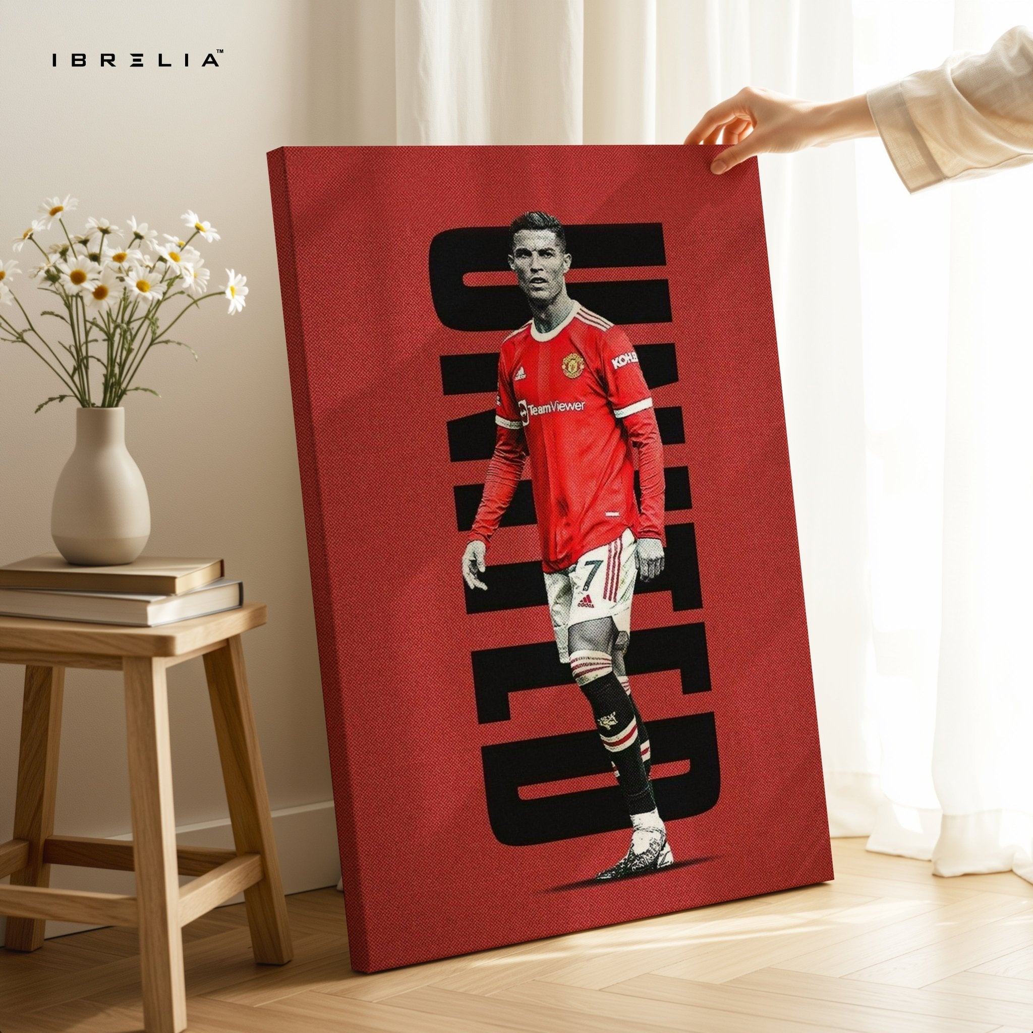 Cristiano Ronaldo Manchester United Wall Frame | 4K Ultra Wrap Frame Wall Art in Pakistan | IBRELIA™