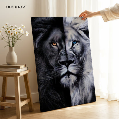 Dual Lion Majesty Wall Frame | 4K Ultra Wrap Frame Wall Art in Pakistan | IBRELIA™ - IBRELIA