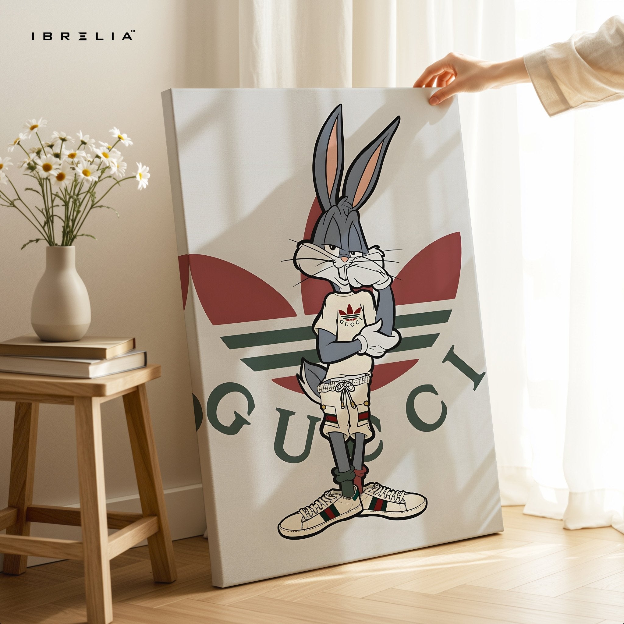 Bugs Bunny x Gucci Wall Frame | 4K Ultra Wrap Frame Wall Art in Pakistan | IBRELIA™ - IBRELIA
