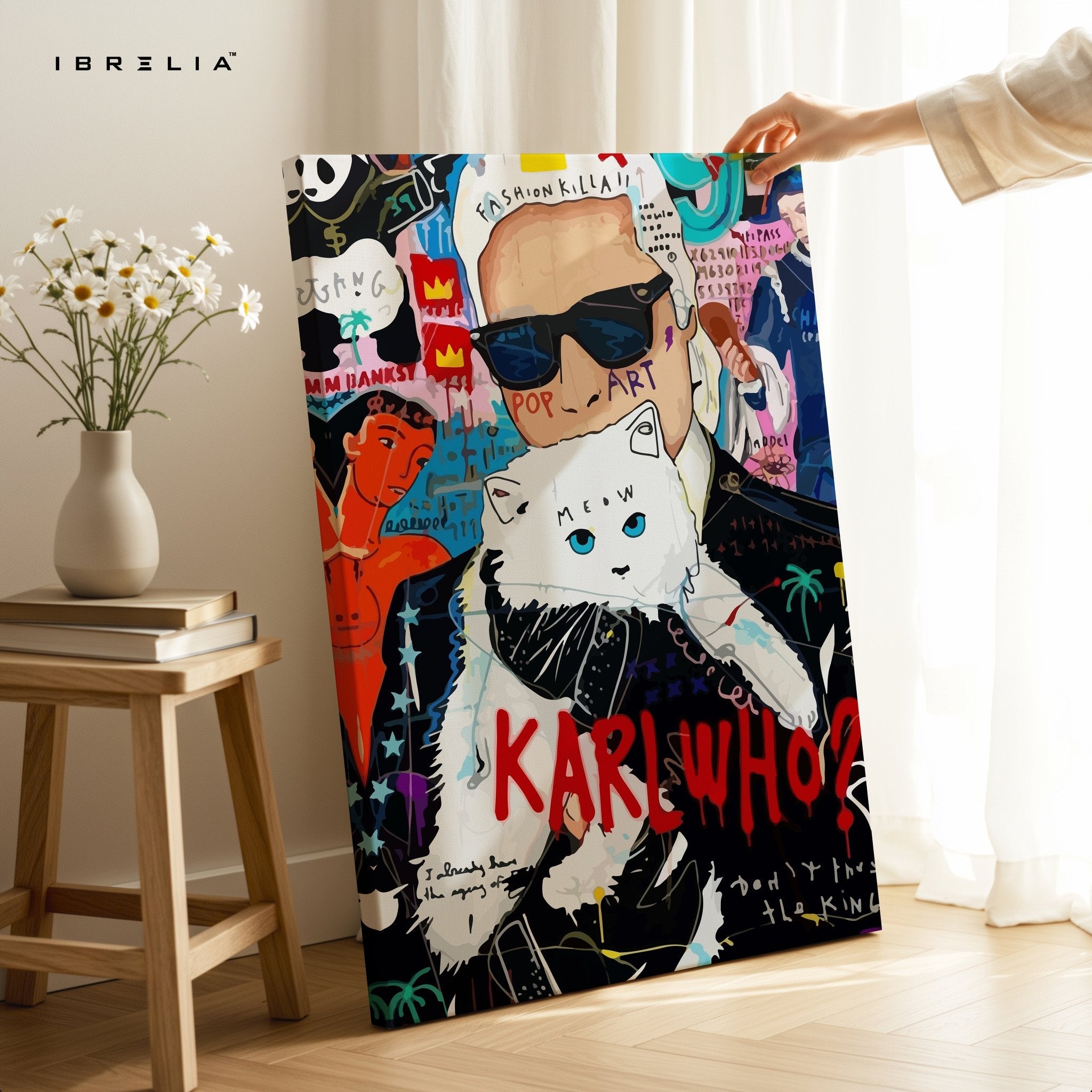 Karl Who? Fashion Graffiti Pop Art – 4K Ultra Wrap Frame Wall Art in Pakistan | IBRELIA™ - IBRELIA