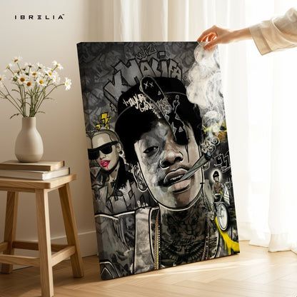 Wiz Khalifa Graffiti Wall Frame | 4K Ultra Wrap Frame Wall Art in Pakistan | IBRELIA™ - IBRELIA