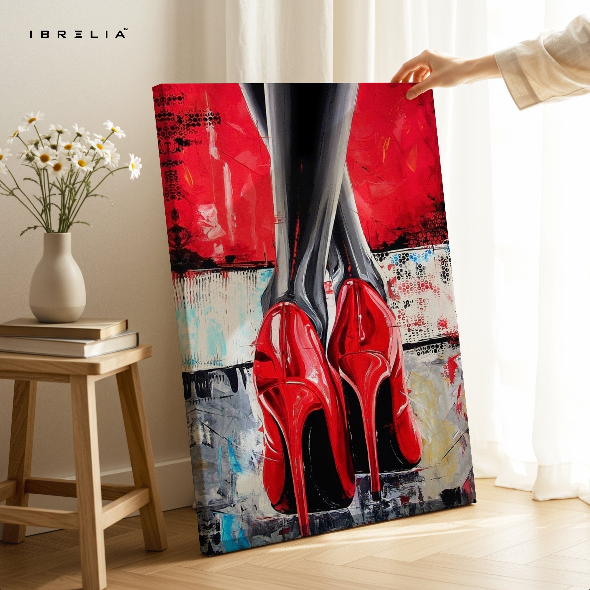 Red Stilettos Wall Frame | 4K Ultra Wrap Frame Wall Art in Pakistan | IBRELIA™