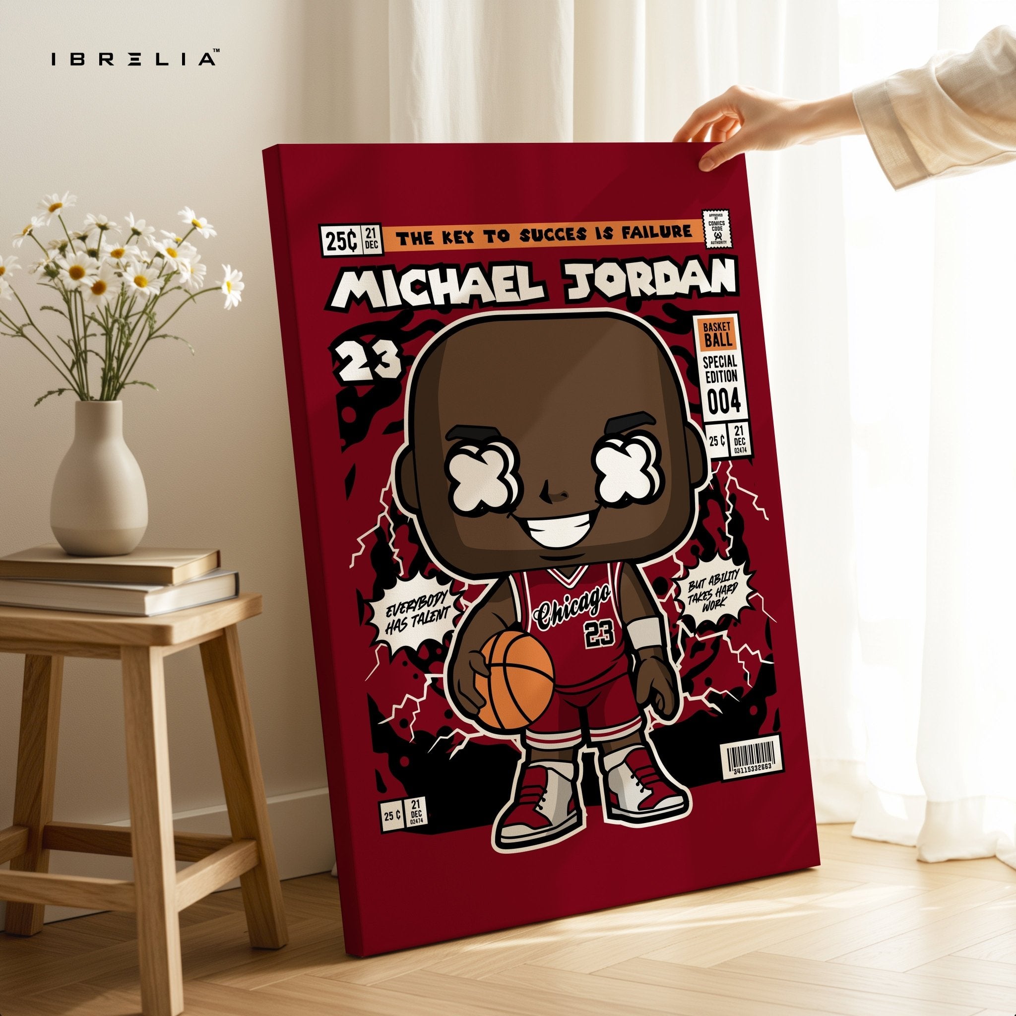 Michael Jordan “Chicago Legend” Pop Art Comic Edition – 4K Ultra Wrap Frame Wall Art in Pakistan | IBRELIA™ - IBRELIA