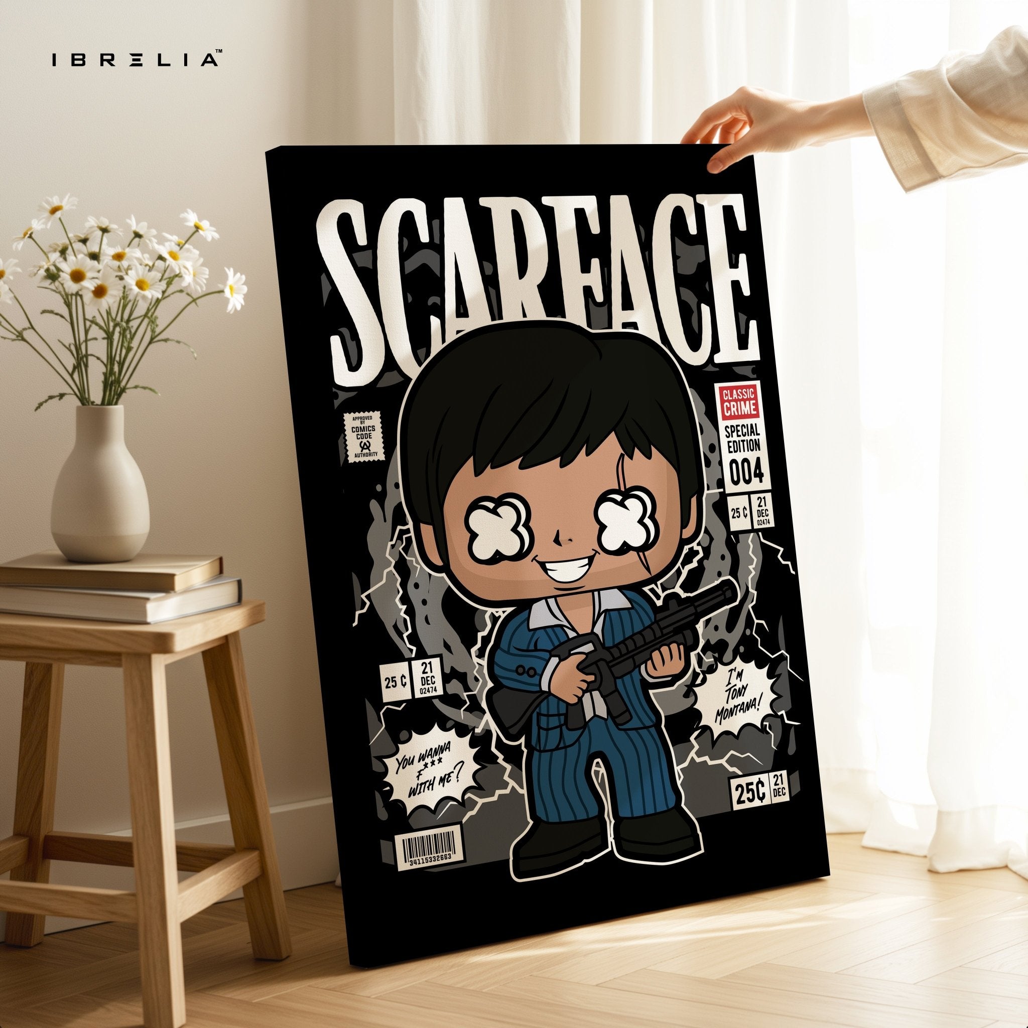 Scarface “Comic Pop Edition” 4K Wall Art in Pakistan | IBRELIA™ - IBRELIA