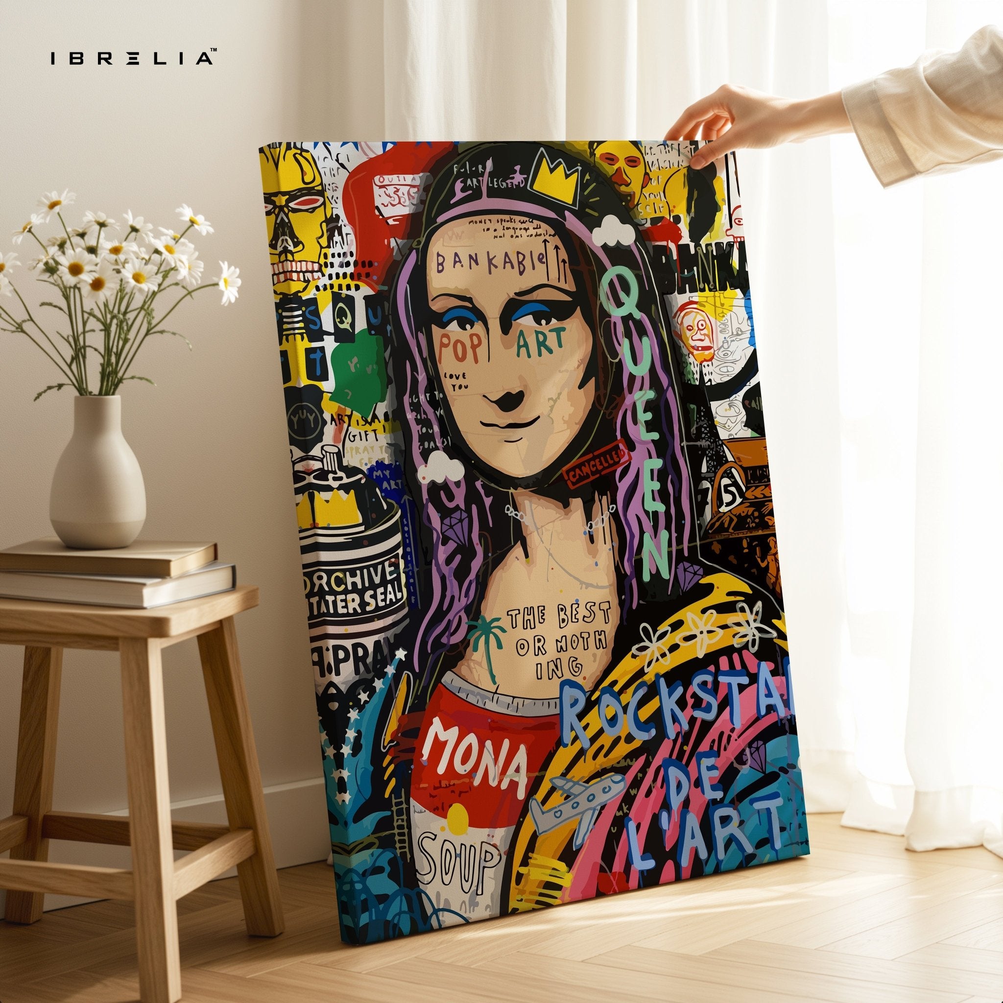 Mona Lisa Queen Pop Art – 4K Ultra Wrap Frame Wall Art in Pakistan | IBRELIA™ - IBRELIA