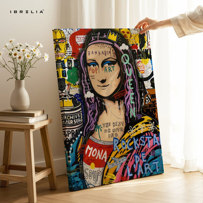 Mona Lisa Queen Pop Art – 4K Ultra Wrap Frame Wall Art in Pakistan | IBRELIA™ - IBRELIA