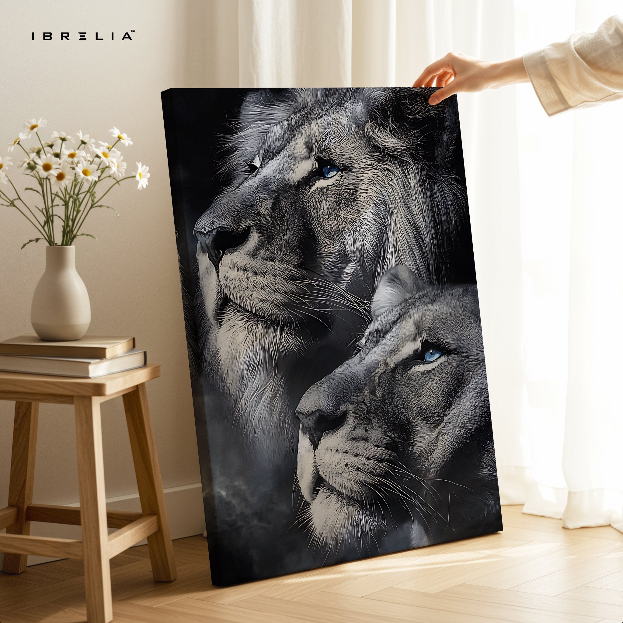 Majestic Lions – 4K Ultra Wrap Frame Wall Art in Pakistan | IBRELIA™ - IBRELIA