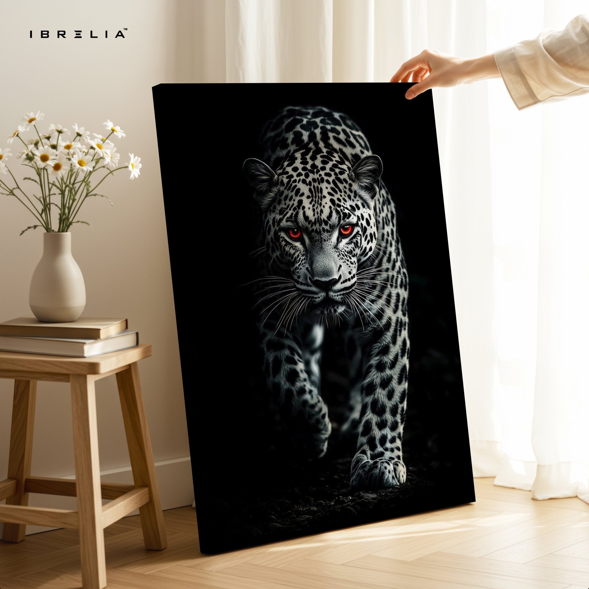 Red - Eyed Leopard Wall Frame | 4K Ultra Wrap Frame Wall Art in Pakistan | IBRELIA™ - IBRELIA