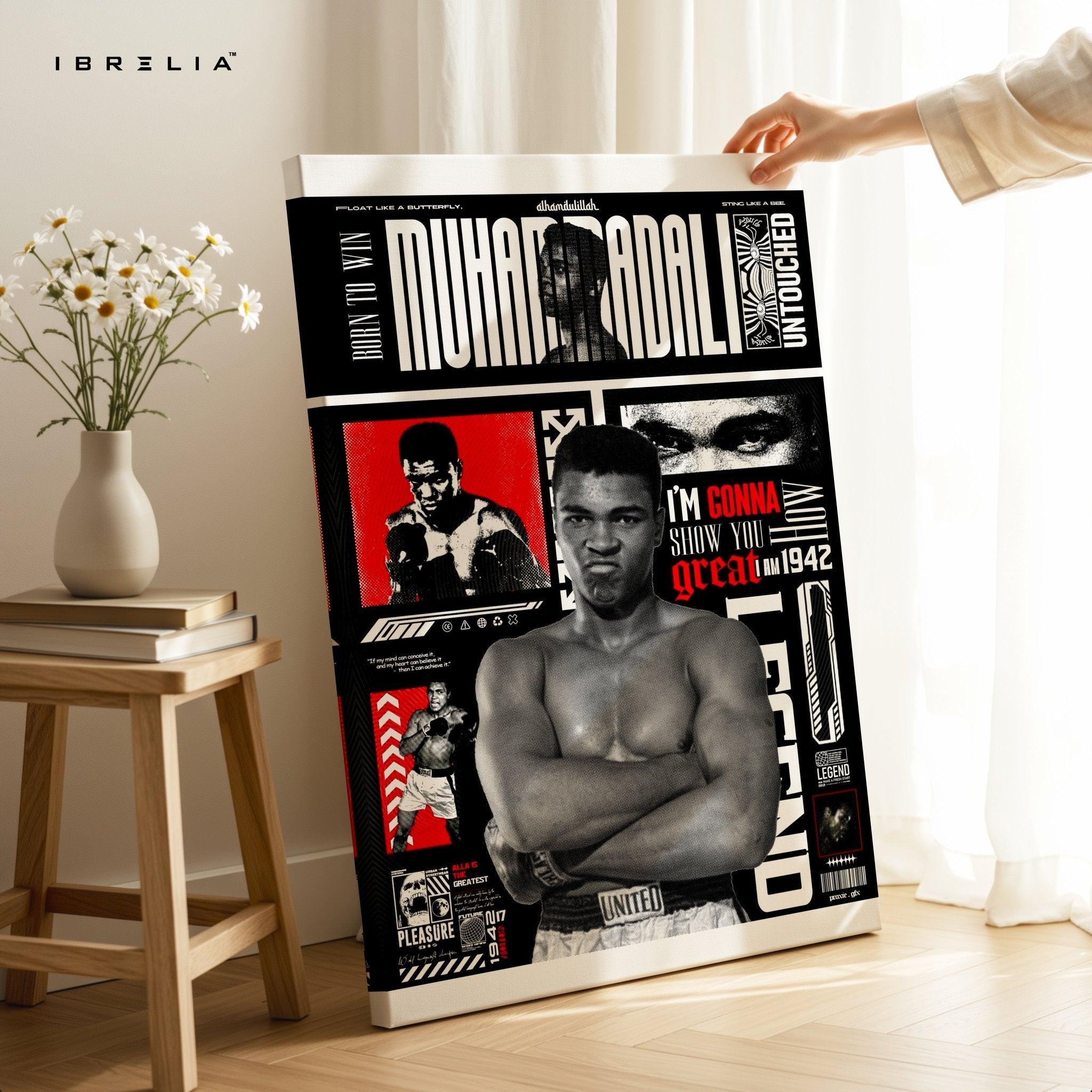 Muhammad Ali Wall Frame | 4K Ultra Wrap Frame Wall Art in Pakistan | IBRELIA™ - IBRELIA