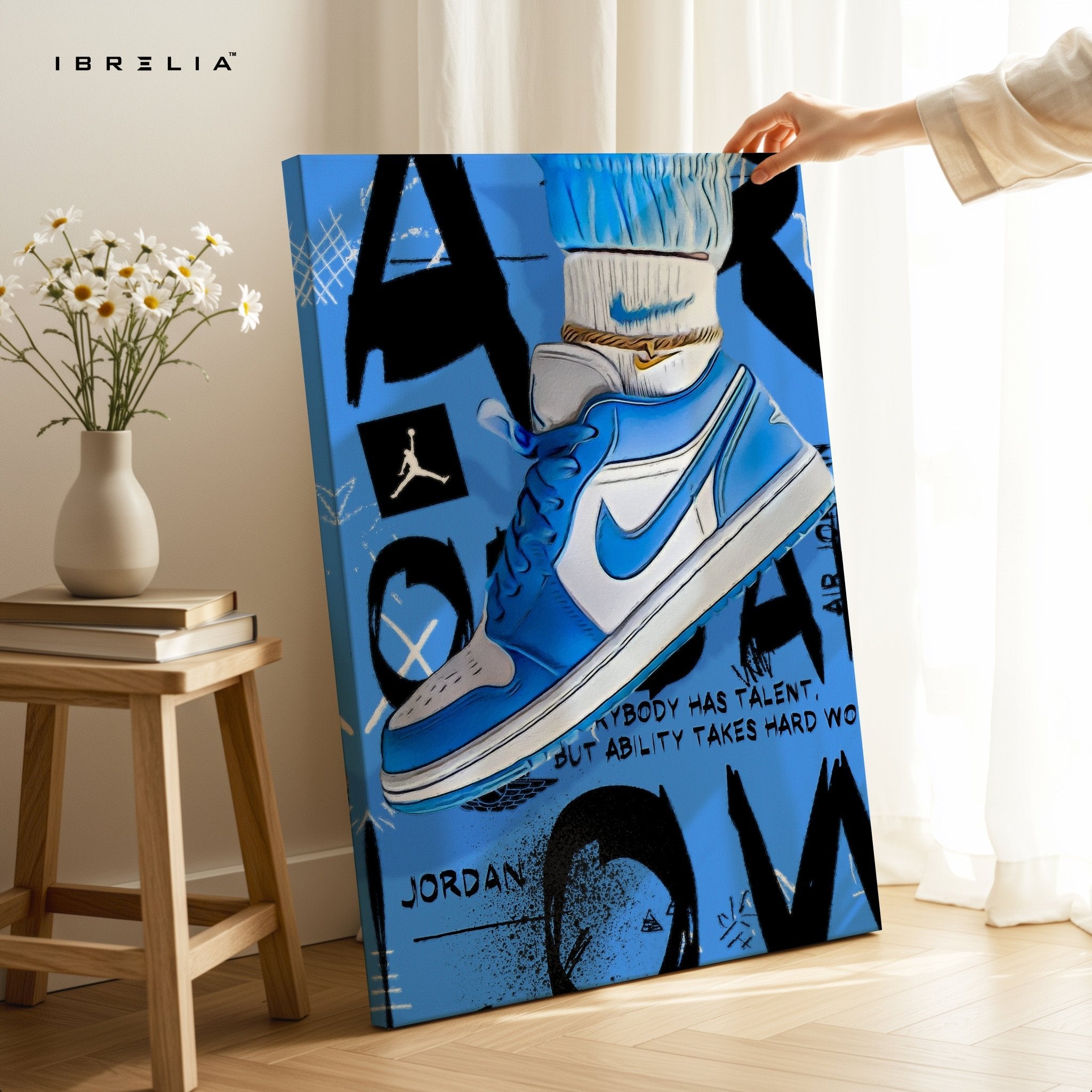 Air Jordan Blue Edition – 4K Ultra Wrap Frame Wall Art in Pakistan | IBRELIA™ - IBRELIA