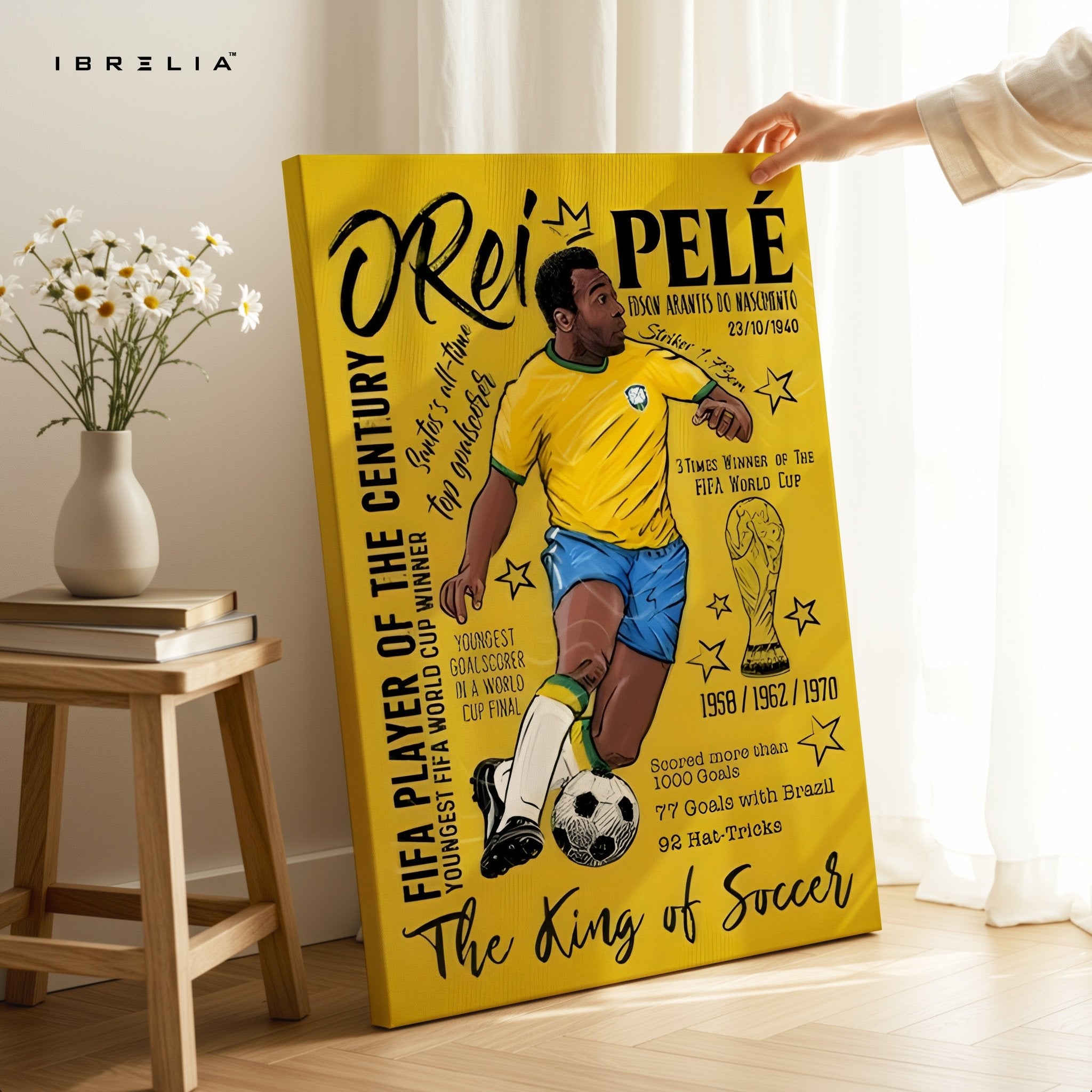 Pelé Wall Art – The King of Soccer Edition | IBRELIA™ - IBRELIA