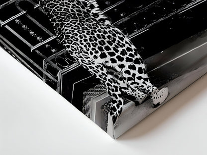 Cartier Leopard Wall Art – Black & White Luxury Fashion Decor | IBRELIA™ - IBRELIA