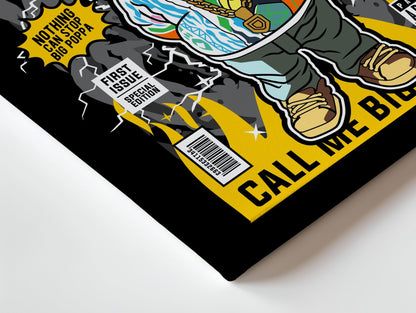 The Notorious B.I.G “Call Me Big Poppa” Pop Art Comic Edition – 4K Ultra Wrap Frame Wall Art in Pakistan | IBRELIA™ - IBRELIA