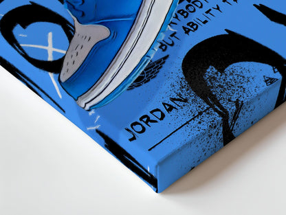 Air Jordan Blue Edition – 4K Ultra Wrap Frame Wall Art in Pakistan | IBRELIA™ - IBRELIA