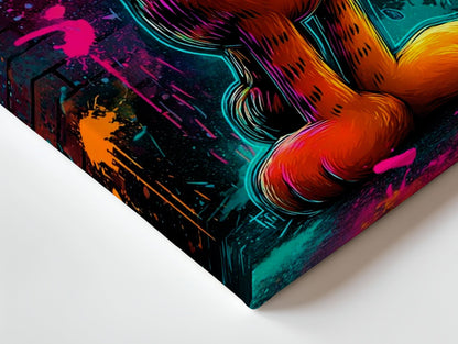 Graffiti Garfield Wall Frame | 4K Ultra Wrap Frame Wall Art in Pakistan | IBRELIA™ - IBRELIA