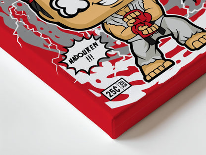 Street Fighter “Ryu Edition” Pop Art Comic Frame – 4K Ultra Wrap Frame Wall Art in Pakistan | IBRELIA™ - IBRELIA