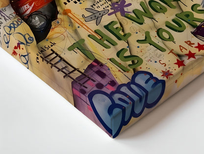 Scarface “The World Is Yours” Graffiti 4K Wall Art in Pakistan | IBRELIA™ - IBRELIA