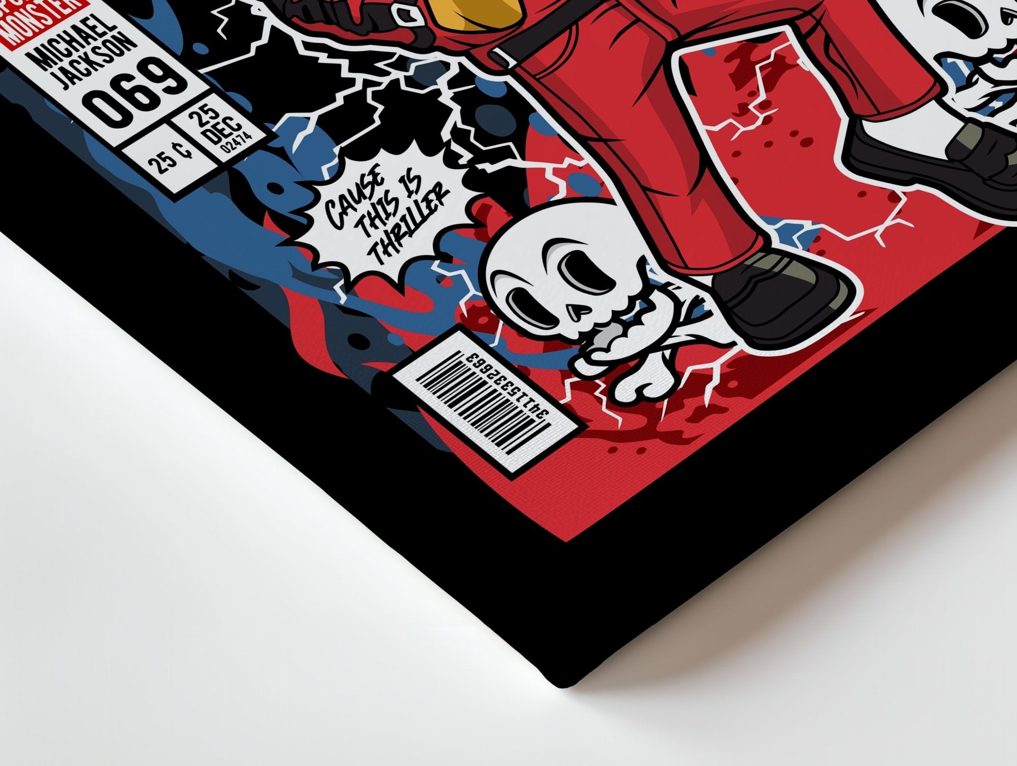Michael Jackson “Thriller” Pop Art Comic Edition – 4K Ultra Wrap Frame Wall Art in Pakistan | IBRELIA™ - IBRELIA