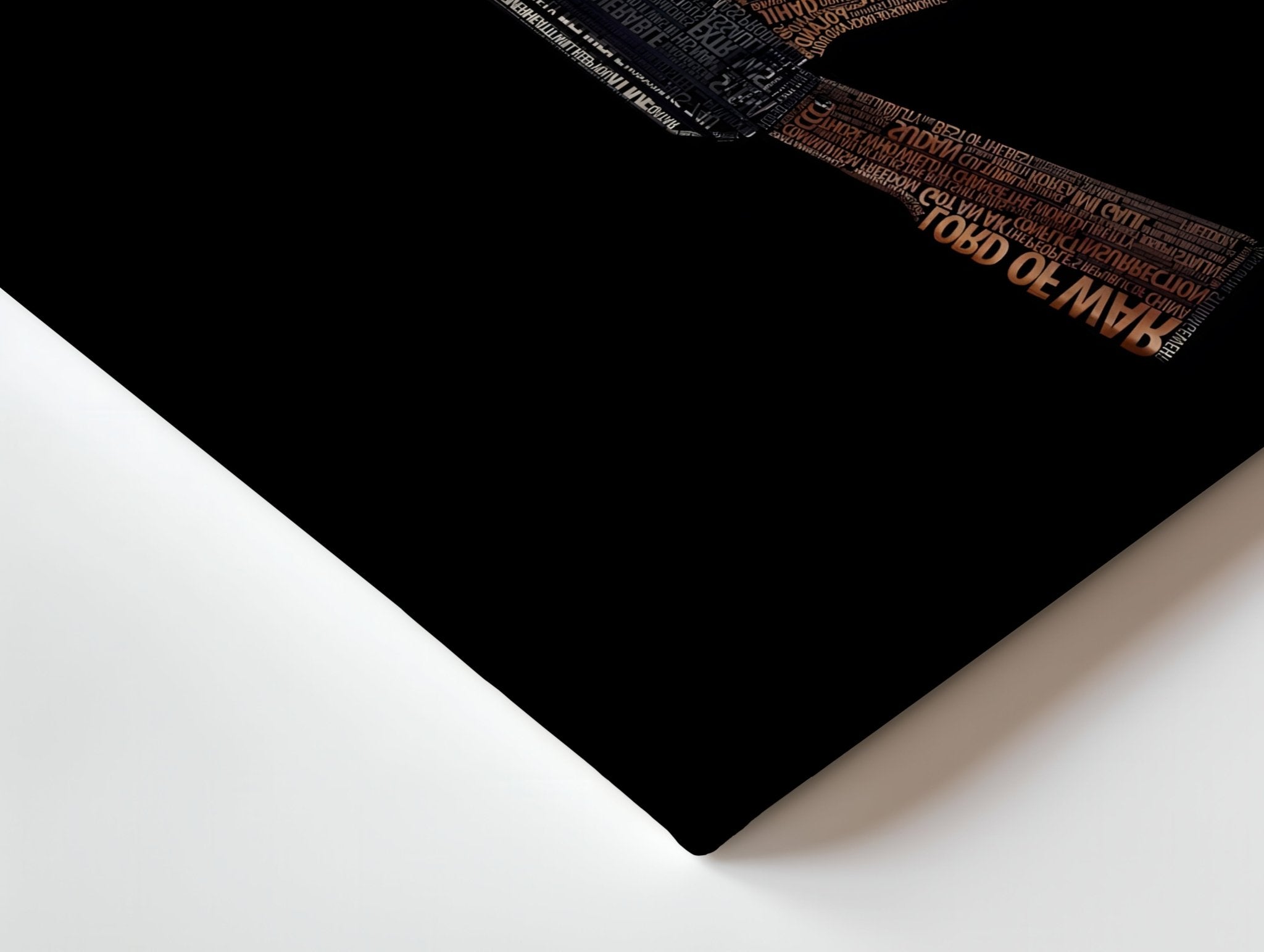 John Wick Typographic AK - 47 4K Ultra Wrap Frame Wall Art in Pakistan | IBRELIA™ - IBRELIA