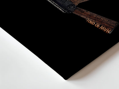 John Wick Typographic AK - 47 4K Ultra Wrap Frame Wall Art in Pakistan | IBRELIA™ - IBRELIA
