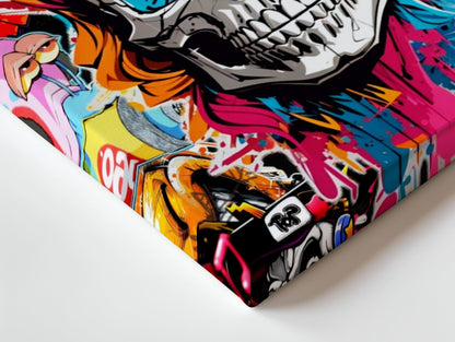 Crowned Skull Graffiti Wall Frame | 4K Ultra Wrap Frame Wall Art in Pakistan | IBRELIA™ - IBRELIA