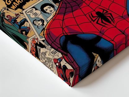 Spider - Man Classic Comic Wall Frame | 4K Ultra Wrap Frame Wall Art in Pakistan | IBRELIA™ - IBRELIA