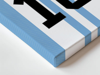 Lionel Messi Argentina No.10 Jersey – 4K Ultra Wrap Frame Wall Art in Pakistan | IBRELIA™ - IBRELIA