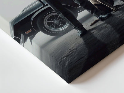 John Wick Dog & Mustang Cinematic 4K Ultra Wrap Frame Wall Art in Pakistan | IBRELIA™ - IBRELIA