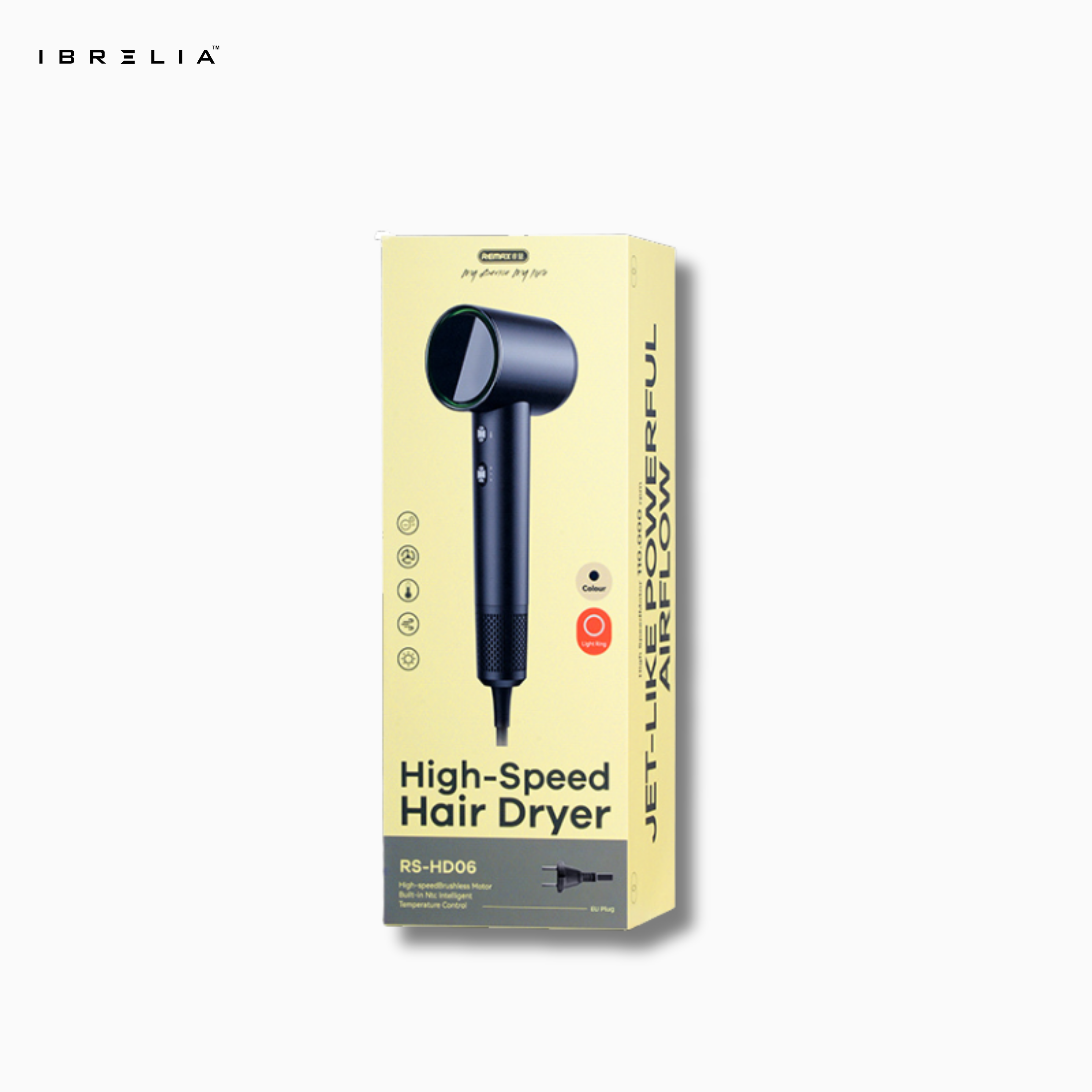REMAX Hair Dryer | CNEUUK RS-HD06 High-Speed Negative | Powerful Airflow | Fast Drying | Temperature Control | IBRELIA™