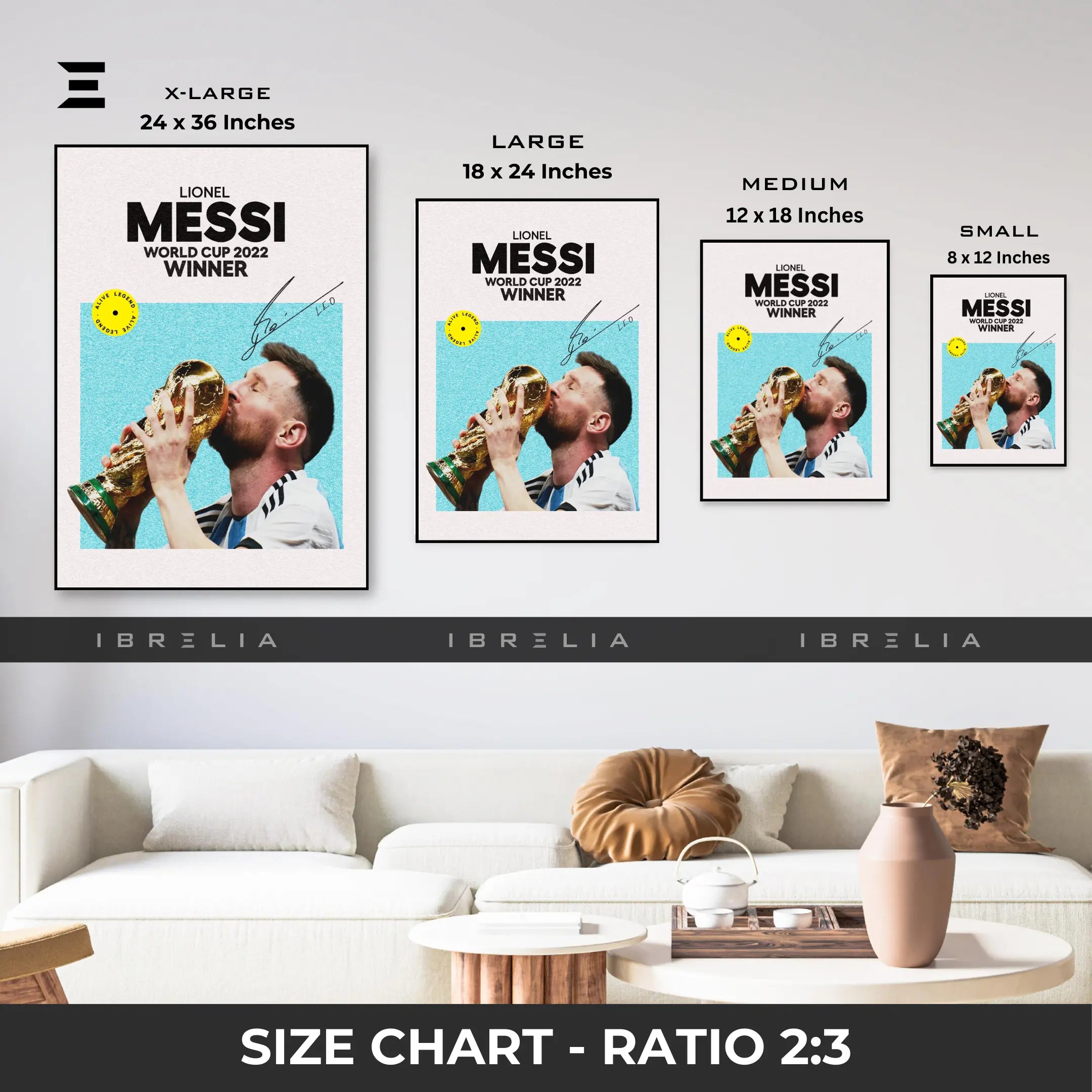 Lionel Messi Resin Wall Art – “World Cup Glory” Edition | IBRELIA IBRELIA