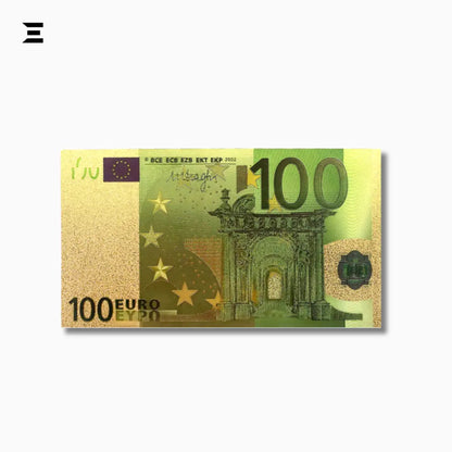 European Patriotism Gifts – 999 Gold Plated 100 Euro Banknote Collectible & Home Decor IBRELIA