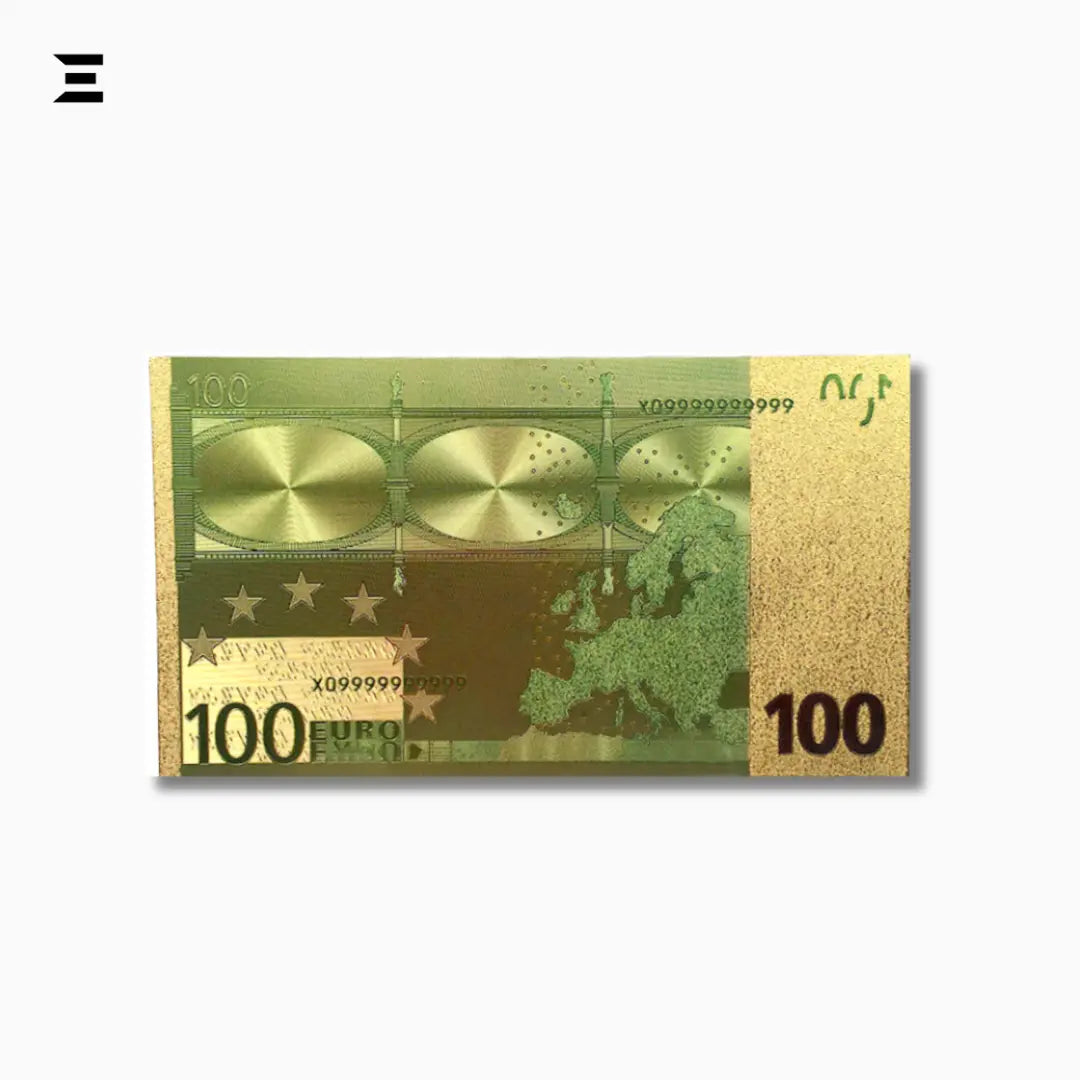 European Patriotism Gifts – 999 Gold Plated 100 Euro Banknote Collectible & Home Decor IBRELIA