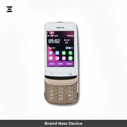 Nokia C2-03 Touch & Type | Brand New | Rose Gold & White Dual SIM Slider Phone | Complete Box with Accessories