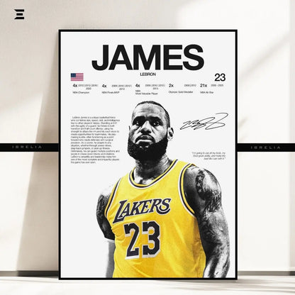 Premium Resin Coated Wall Art – LeBron James Printed Signature Collectible Frame | IBRELIA Pakistan IBRELIA