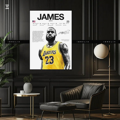 Premium Resin Coated Wall Art – LeBron James Printed Signature Collectible Frame | IBRELIA Pakistan IBRELIA