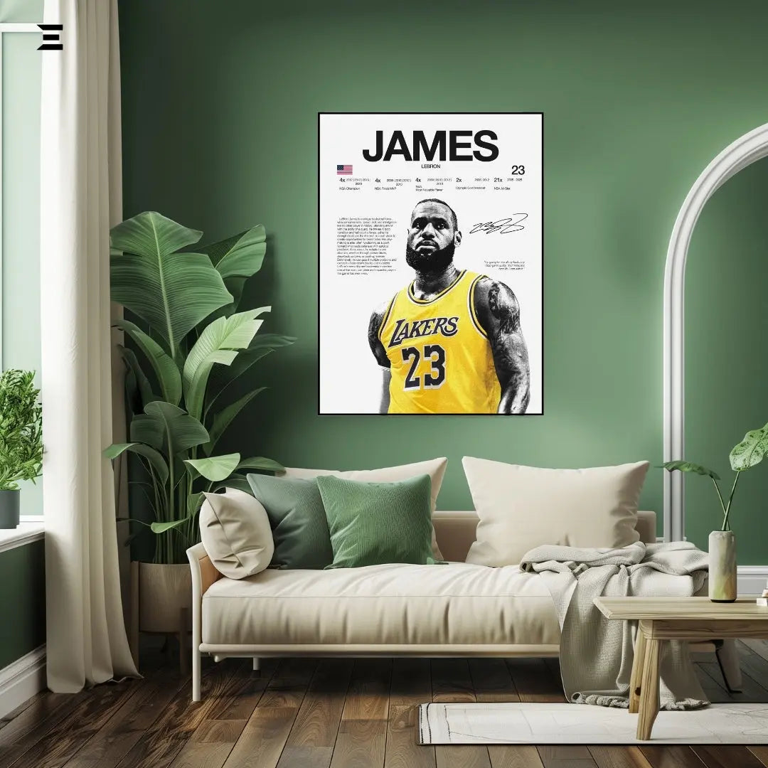 Premium Resin Coated Wall Art – LeBron James Printed Signature Collectible Frame | IBRELIA Pakistan IBRELIA