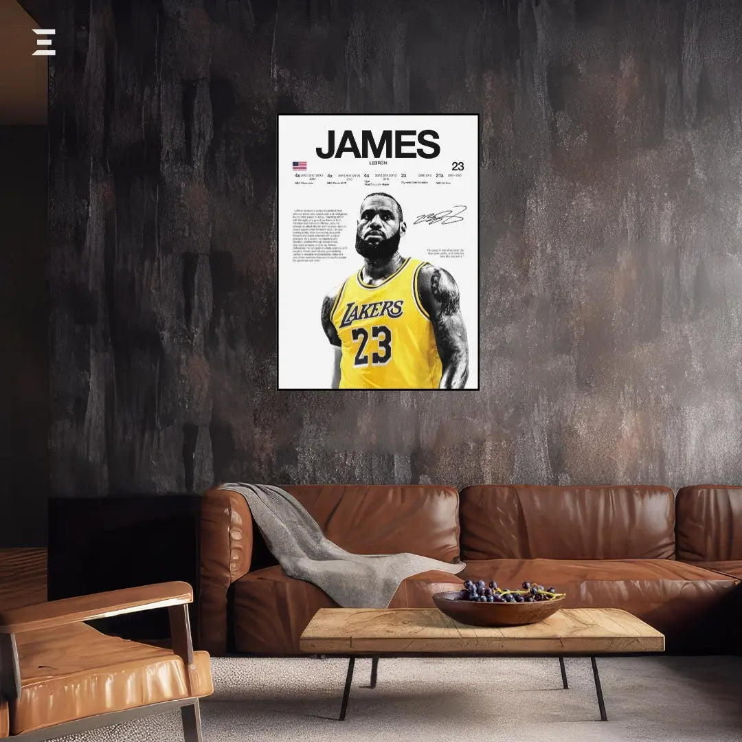 Premium Resin Coated Wall Art – LeBron James Printed Signature Collectible Frame | IBRELIA Pakistan IBRELIA