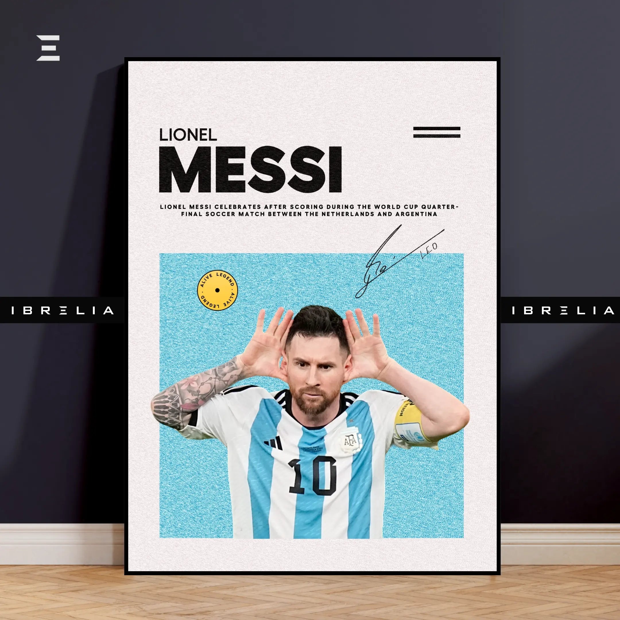 Lionel Messi Resin Wall Art – “Quarter-Final Celebration” Edition | IBRELIA IBRELIA