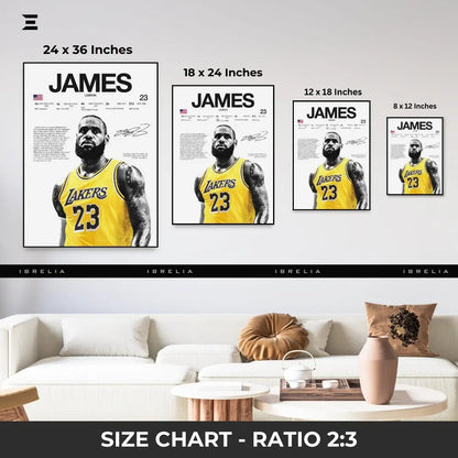 Premium Resin Coated Wall Art – LeBron James Printed Signature Collectible Frame | IBRELIA Pakistan IBRELIA