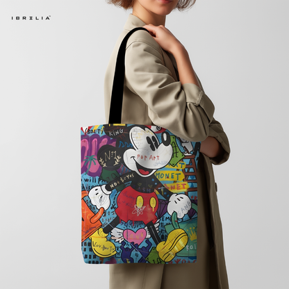IBRELIA™ Pop Art Street Tote Bag – Graffiti Cartoon Style Premium Tote IBRELIA