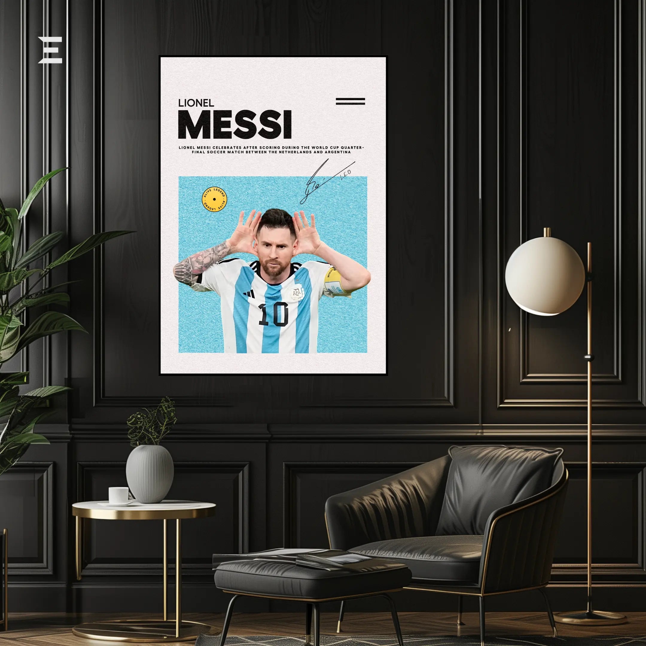 Lionel Messi Resin Wall Art – “Quarter-Final Celebration” Edition | IBRELIA IBRELIA