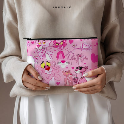 Pink Panther Collage Makeup & Pencil Pouch – Double-Sided Print – IBRELIA™ IBRELIA