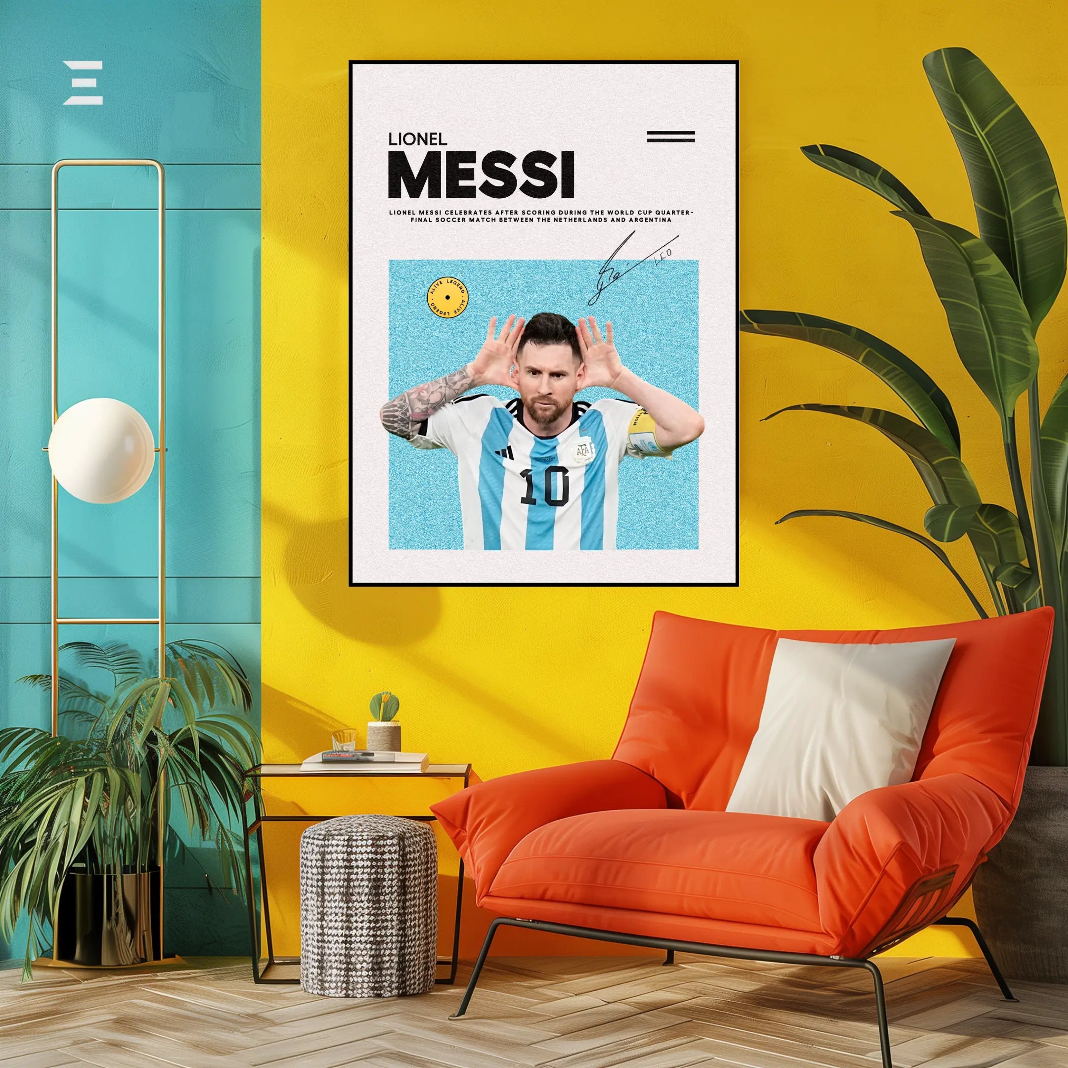 Lionel Messi Resin Wall Art – “Quarter-Final Celebration” Edition | IBRELIA IBRELIA