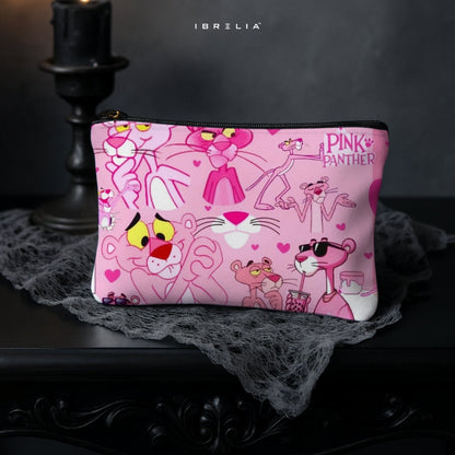 Pink Panther Collage Makeup & Pencil Pouch – Double-Sided Print – IBRELIA™ IBRELIA