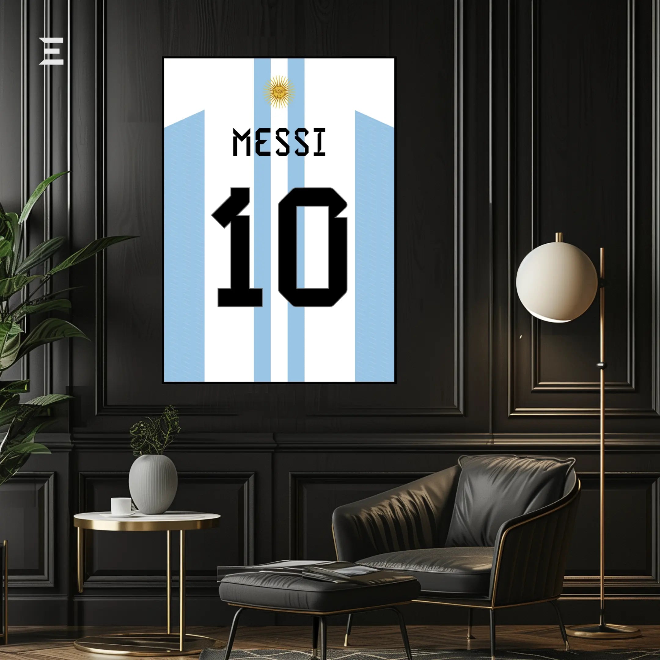 Lionel Messi Resin Wall Art – “Argentina No. 10 Jersey” Edition | IBRELIA IBRELIA
