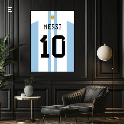 Lionel Messi Resin Wall Art – “Argentina No. 10 Jersey” Edition | IBRELIA IBRELIA