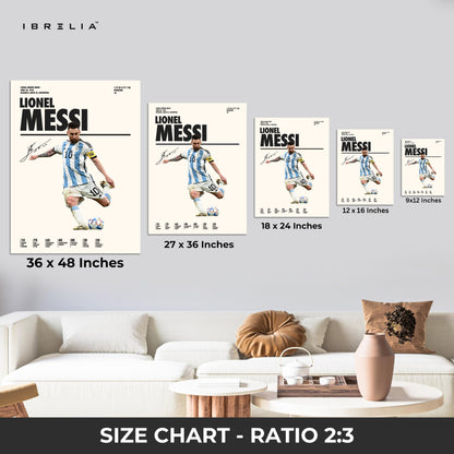 Lionel Messi Argentina Kick Pose – 4K Ultra Wrap Frame Wall Art in Pakistan | IBRELIA™